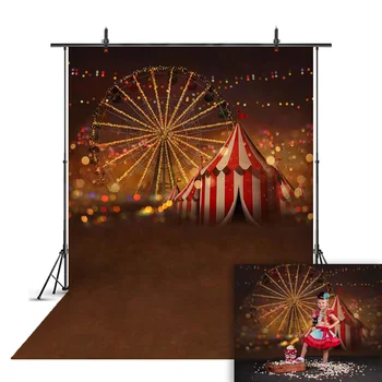 Цирковой шатер, фон для фотосъемки, Колесо обозрения, боке, блестящий фон для фотосъемки, детская фотография на день рождения, декор на день рождения в цирке