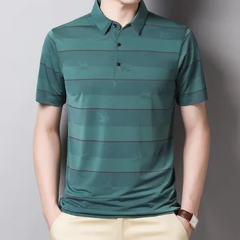 2023 Новая мужская рубашка поло Корейской версии, тонкая модная рубашка поло с короткими рукавами, молодежная повседневная футболка с отворотом