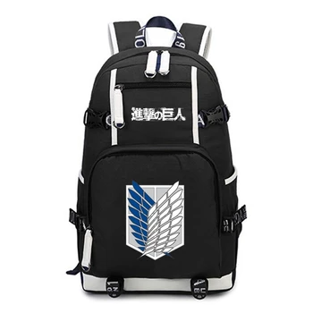 Япония аниме Атака на Титан школа сумка для ноутбука рюкзак для мальчиков девочек женщин, мужская повседневная рюкзак на открытом воздухе АОТ дорожные сумки