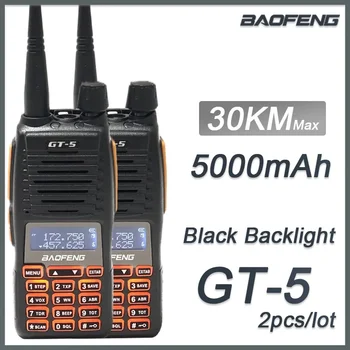 BAOFENG GT-5 2шт 10 Вт 2Way Любительское Радио Ручной Приемопередатчик Дальнего Действия UHF & VHF Двухдиапазонная Портативная Рация Радиолюбители UV82 Upd