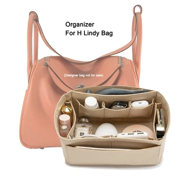 Сумка-органайзер с фетровой вставкой для сумочки Lindy Mini 26 30 34, Женская сумка для макияжа, Дорожные Внутренние Переносные сумки для хранения косметики, изготовленные на заказ